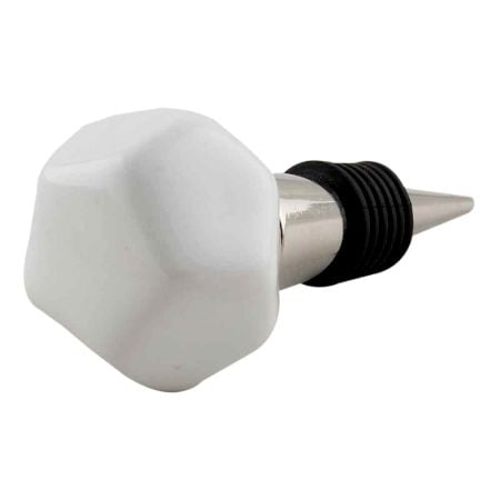 Solid White Octagon Ceramic Wine Stopper Online